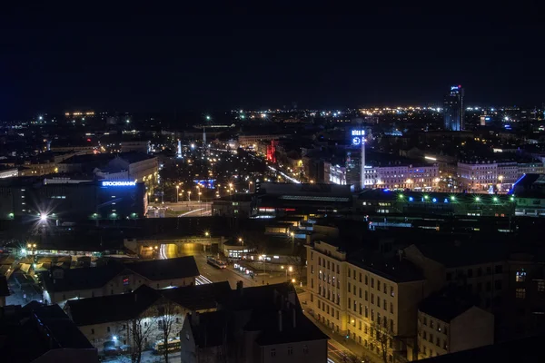 Moderne Europese Stad Nachts — Stockfoto
