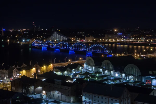 Cidade Europeia Moderna Noite — Fotografia de Stock