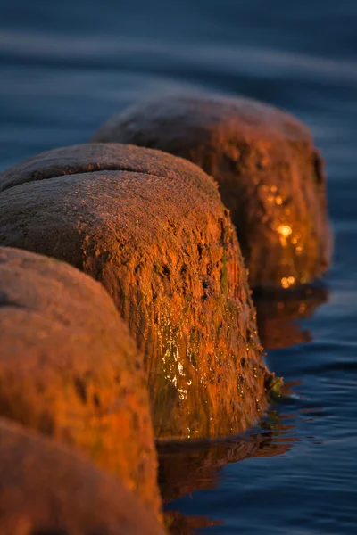 Piedras Grandes Mar Azul —  Fotos de Stock