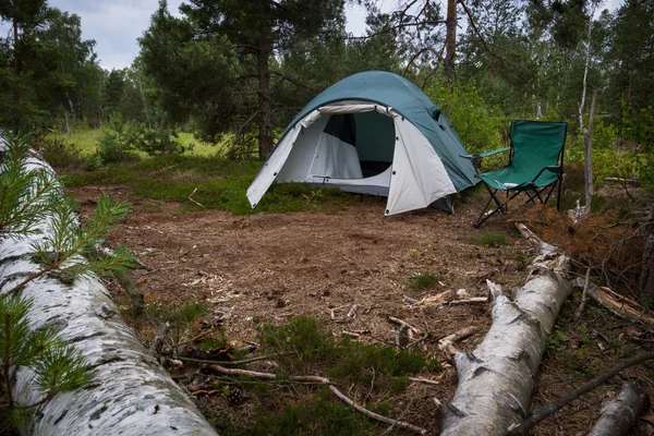 Tenda Campeggio Nella Foresta — Foto Stock