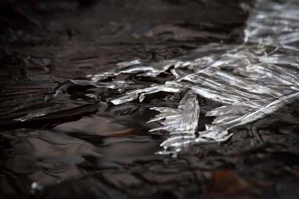 Ice Drops Wooden Table — 스톡 사진