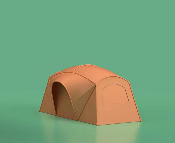 Barraca Campista Isométrica Objetos Cenas Acampamento Equipamento Acampamento Amarelo Monocromático — Fotografia de Stock