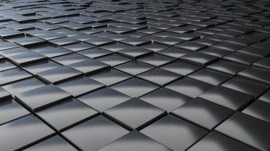 Soyut 3d nesneler desen arkaplan küpleri ve altıgenler, sunum ve web sayfası arkaplanları için 3d oluşturma