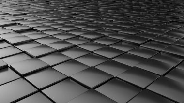 Soyut 3d nesneler desen arkaplan küpleri ve altıgenler, sunum ve web sayfası arkaplanları için 3d oluşturma