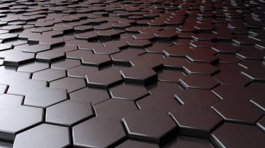 Soyut 3d nesneler desen arkaplan küpleri ve altıgenler, sunum ve web sayfası arkaplanları için 3d oluşturma