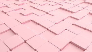 Pastel şeklindeki bozuk kutular arka plan, sunumlar için 3D görüntüleme, sosyal medya