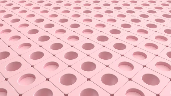 Gridal Perforated Cube Boxes Background Abstract Background Stack Pastel Pink — Stock Photo, Image