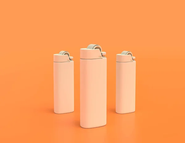 Ett Par Ljusare Vit Plast Dålig Vana Objekt Gul Orange — Stockfoto