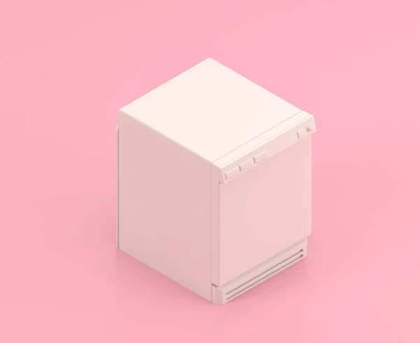 Ícone Isométrico Grupo Branco Cor Lisa Quarto Rosa Única Cor — Fotografia de Stock