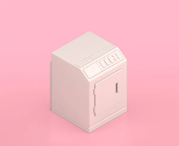 Επίπεδη Χρώμα Ισομετρική Μηχανή Στεγνωτήριο Εικονίδιο Επίπεδο Χρώμα Ροζ Δωμάτιο — Φωτογραφία Αρχείου