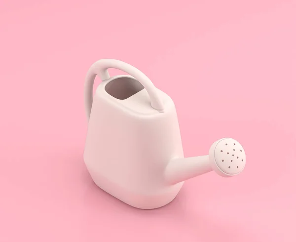 Isometric Watering Can Icon Flat Color Pink Room Single Color — 스톡 사진