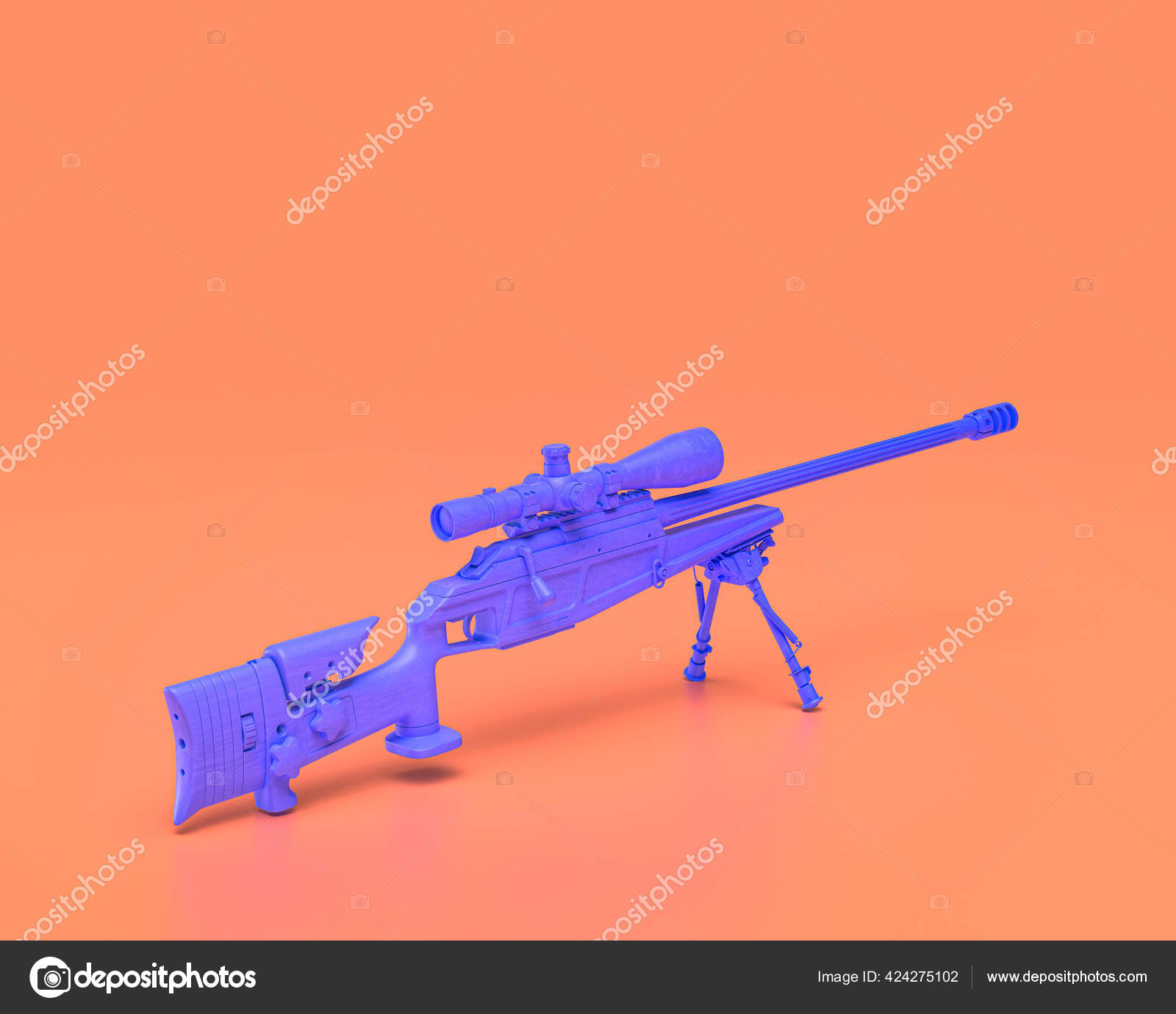 Foto de Ilustração De Renderização 3d De Armas De Jogo De Tiro Em