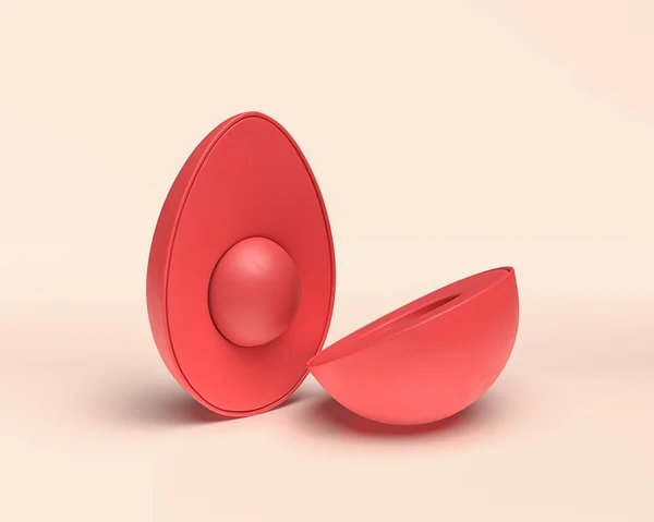 Avacado, 3D Simge, tek renkli kırmızı meyve, düz renk, 3D Renk, sağlıklı yiyecekler