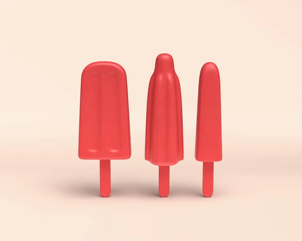 Іконок Десерт Монохромний Суцільний Червоний Колір Світлому Фоні Мініатюрний Пластиковий — стокове фото