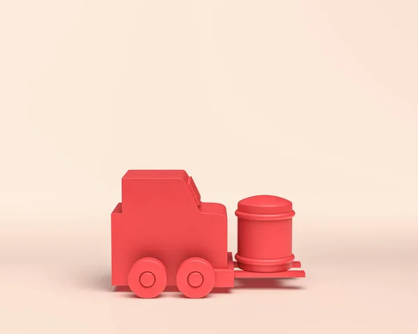 Miniature Small Vehicle Toy Icon Monochrome Red Color Flat Solid —  Fotos de Stock