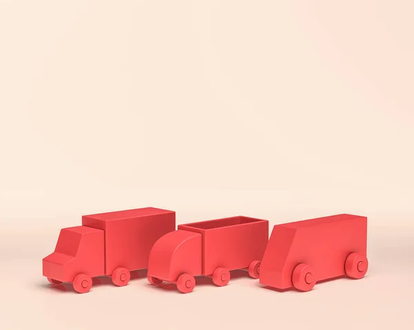 Miniature Small Vehicle Toy Icon Monochrome Red Color Flat Solid —  Fotos de Stock