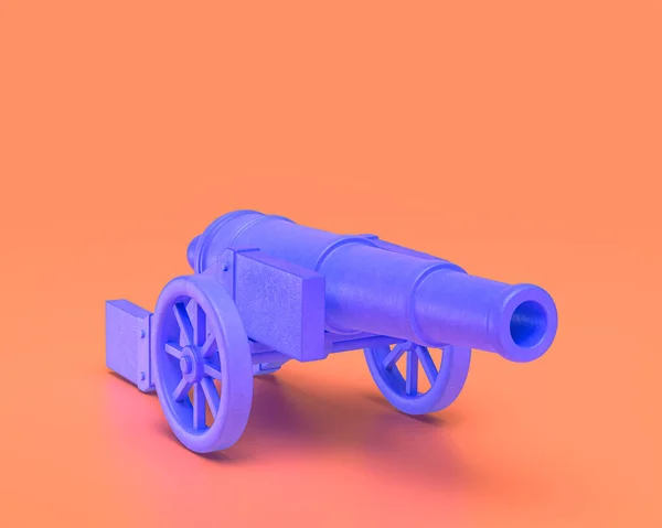 Big Cannon Plastic Toy Weapon Indigo Blue War Adventure Tool — Foto de Stock