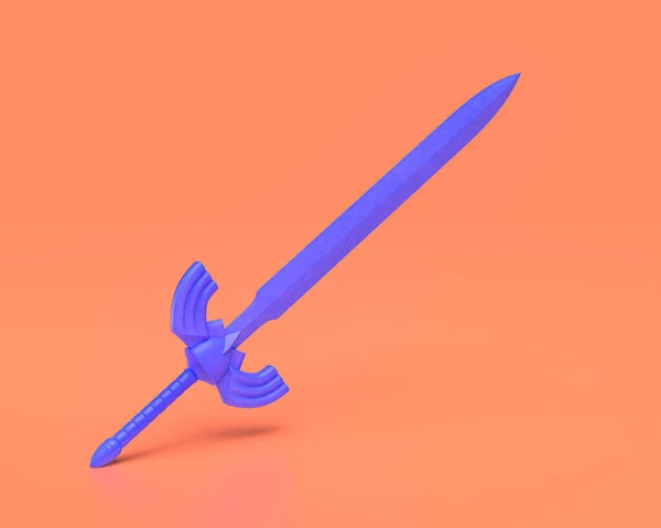 Plastic Toy Master Sword Weapon Indigoblaues Jagd Und Abenteuerwerkzeug Auf — Stockfoto