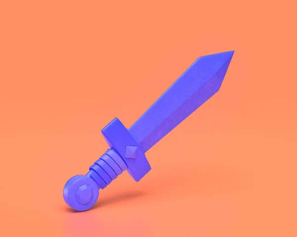 Plastic Dagger Toy Weapon Indigo Blue Hunting Adventure Tool Pinkish —  Fotos de Stock