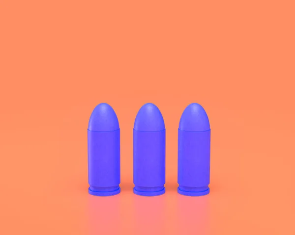 Plastic Weapon Series 9Mm Regular Bullets Indigo Blue Arm Pinkish — Stock Photo, Image