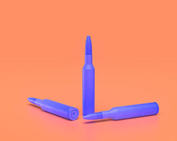 Plastic Weapon Series Bullet Pocisk Karabin Indigo Niebieskie Ramię Różowym — Zdjęcie stockowe