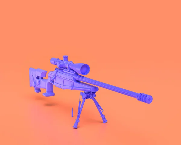 Single Color Sniper Rifle Ground Plastic Weapon Series Indigo Blue — 图库照片