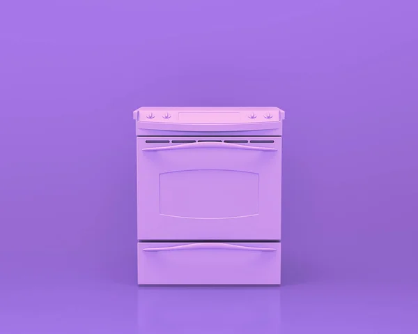 Kitchen Appliances Monochrome Single Pink Purple Color Room Rendering Kitchen — Stock Photo, Image