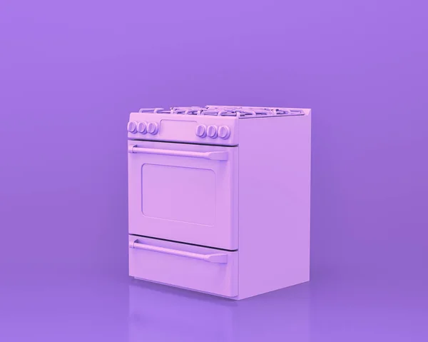 Aanrecht Fornuis Oven Keuken Apparatuur Monochrome Enkele Roze Paarse Kleur — Stockfoto
