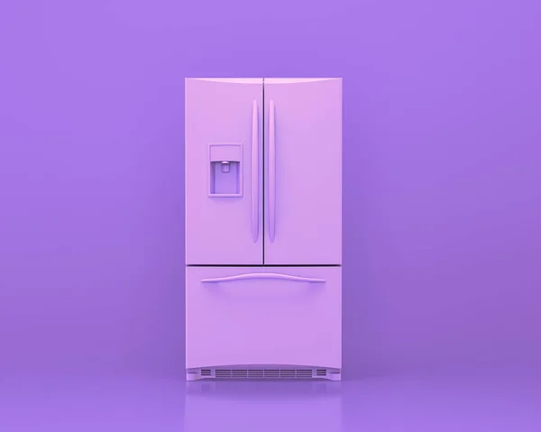 Keuken Apparatuur Monochrome Enkele Roze Paarse Kleur Kamer Rendering Keuken — Stockfoto