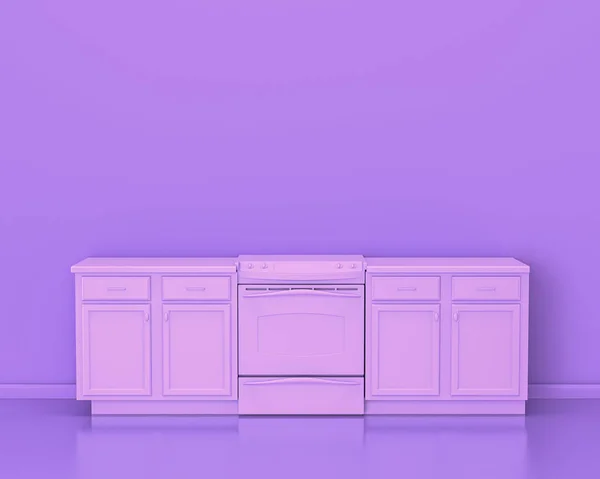 Конвертер Кухонна Техніка Однотонній Однотонній Рожево Фіолетовій Кольоровій Кімнаті Рендерингу — стокове фото