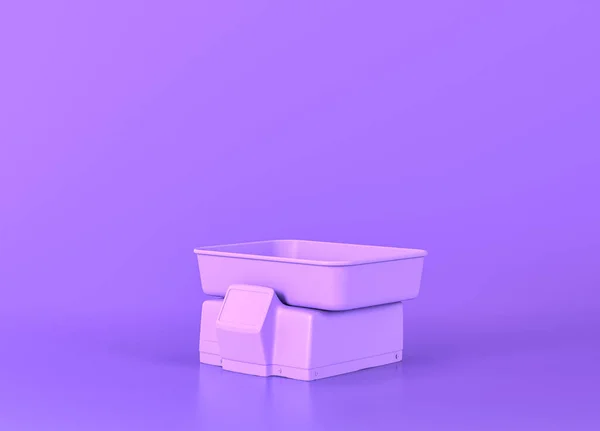 Детская Шкала Медицинское Оборудование Плоской Одноцветной Фиолетовой Комнате Рендеринг Изолированные — стоковое фото