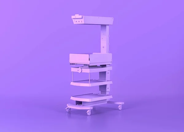 Mais Quente Infantil Equipamentos Médicos Quarto Monocromático Liso Roxo Renderização — Fotografia de Stock