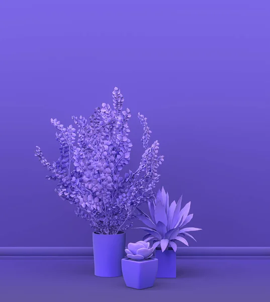 Grupa Roślin Kwiatów Zwykłym Kolorze Fioletowy Magenta Pusty Pokój Kopiowania — Zdjęcie stockowe