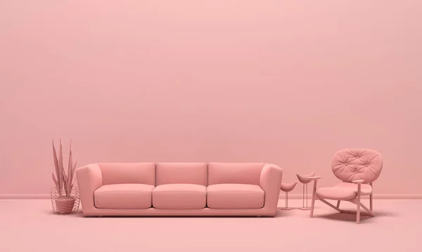 내부에는 용광로 와방의 액세서리가 단색의 분홍빛 공간의 페이지 프레젠테이션 렌더링 — 스톡 사진