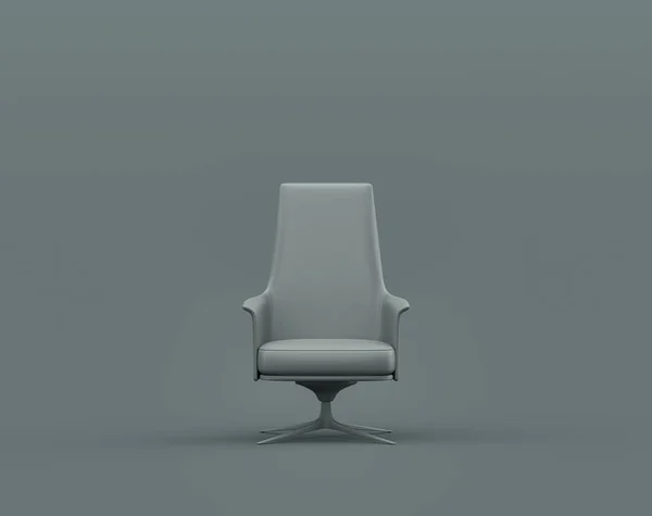 Single Armchair Monochrome Dim Gray Interior Room Single Gray Color — Stock Photo, Image