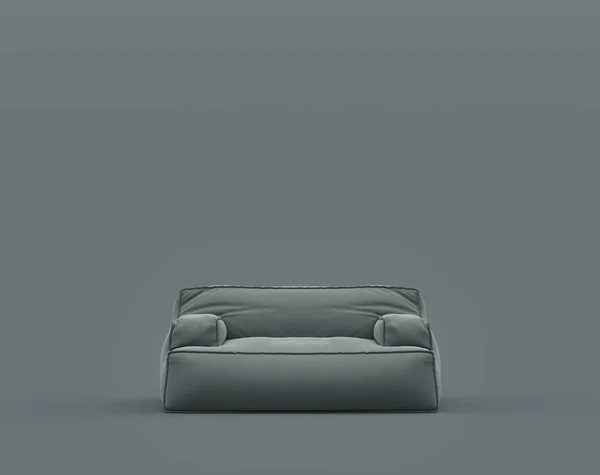 Single Sofa Monochrome Dim Gray Interior Room Single Gray Color — Stock Photo, Image