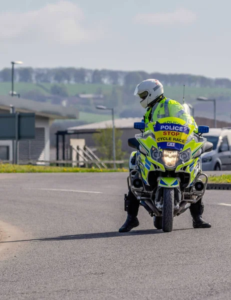 Поклінгтон Східний Йоркшир Велика Британія 2018 Полісмен Мотоциклі Тур Йоркшир — стокове фото