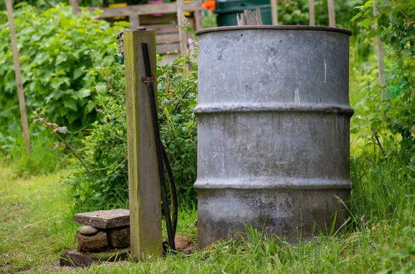 Garden Allotment Water Butt Tap — Stock Photo, Image