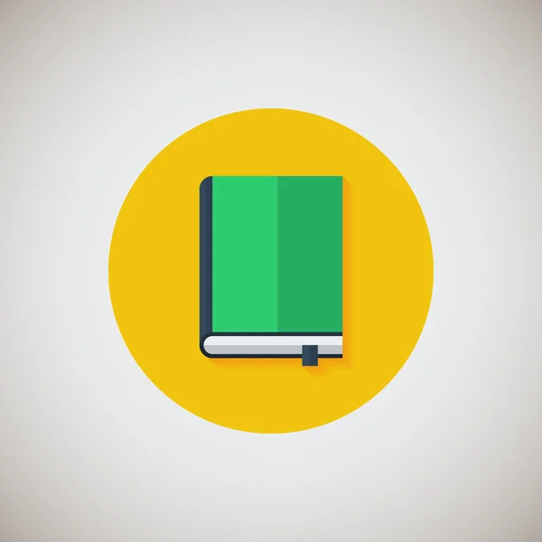 Book flat icon. Flat design style modern vector illustration. Isolated on stylish color background. Flat long shadow icon. Elements in flat design. EPS 10. — Διανυσματικό Αρχείο