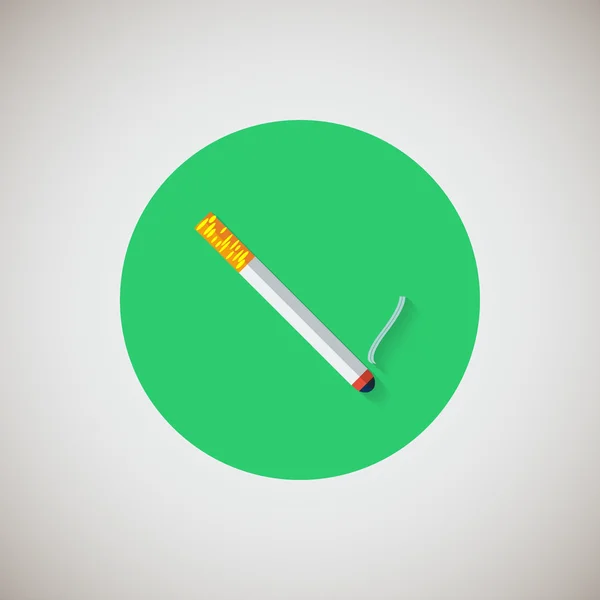 Cigarette flat icon. Flat design style modern vector illustration. Isolated on stylish color background. Flat long shadow icon. Elements in flat design. EPS 10. — Wektor stockowy