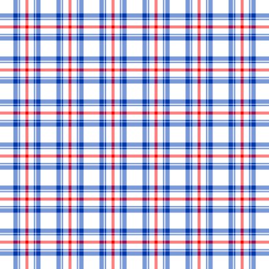 Mavi, kırmızı ve beyaz ekose arka plan