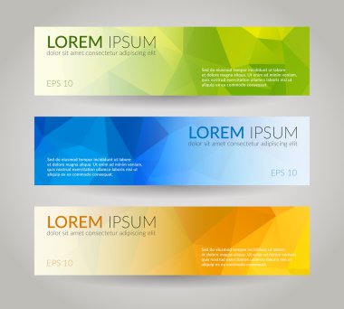 Düşük Poli vektör afiş