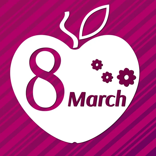 8 marzo mela — Vettoriale Stock
