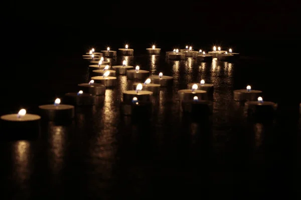 Las Velas Navideñas Para Navidad Nuevo Año —  Fotos de Stock