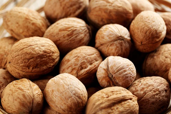 Ripe walnuts background — Stock Photo, Image