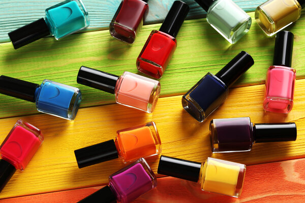 Bottles of nail polish