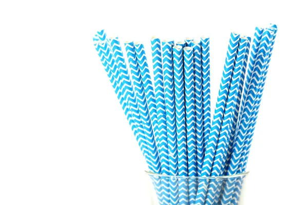 Striped drink straws — Stock Photo, Image