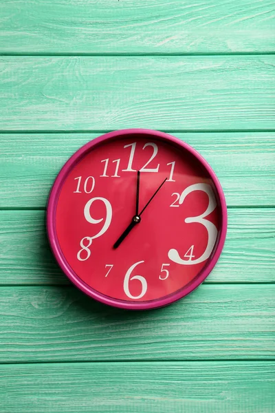 Pink round clock — Stock Photo, Image