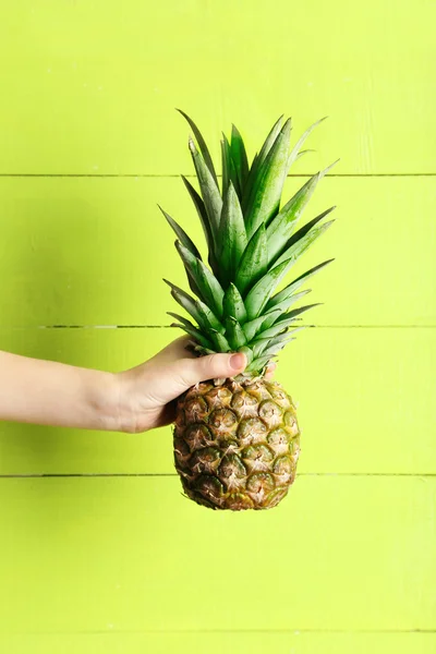 El tutma ananas — Stok fotoğraf