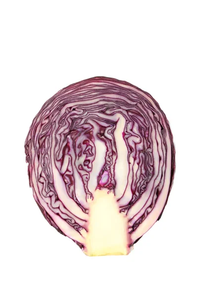 Red cabbage isolated on a white — Stock Photo, Image